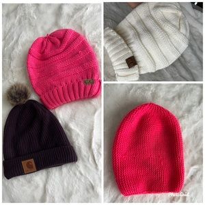 Bundle of 4 beanies; Carhartt, CC and American Eagle